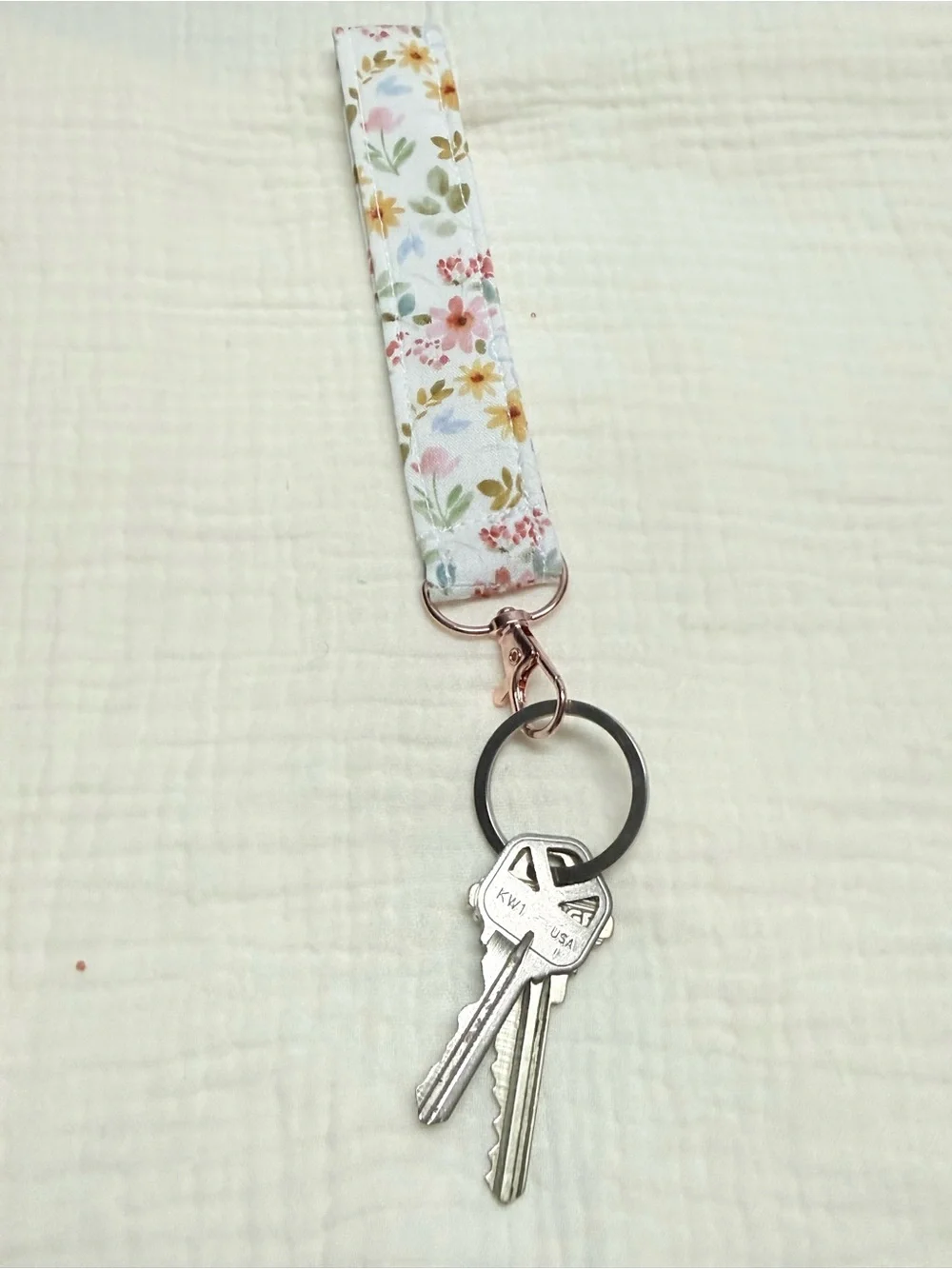 Handmade Patchwork Pink Multi Wristlet Key & Card Holder Strap 3 Pieces